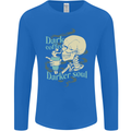 Dark Coffee Darker Soul Skull Mens Long Sleeve T-Shirt Royal Blue