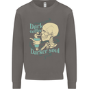 Dark Coffee Darker Soul Skull Mens Sweatshirt Jumper Charcoal
