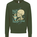 Dark Coffee Darker Soul Skull Mens Sweatshirt Jumper Forest Green