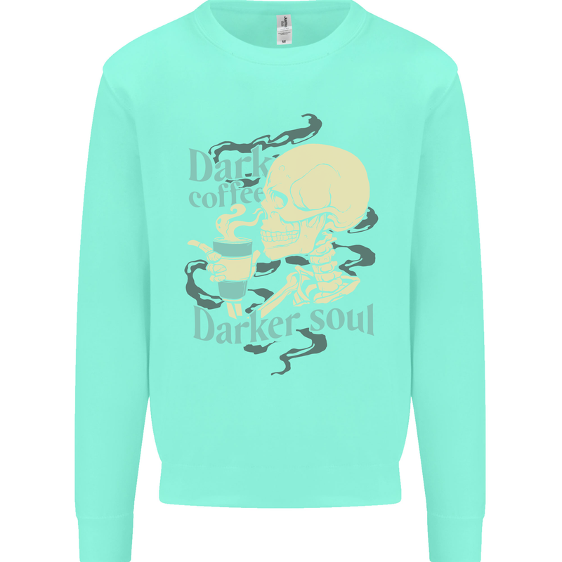 Dark Coffee Darker Soul Skull Mens Sweatshirt Jumper Peppermint