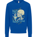 Dark Coffee Darker Soul Skull Mens Sweatshirt Jumper Royal Blue