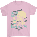 Dark Coffee Darker Soul Skull Mens T-Shirt 100% Cotton Light Pink