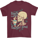 Dark Coffee Darker Soul Skull Mens T-Shirt 100% Cotton Maroon