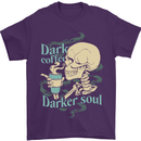 Dark Coffee Darker Soul Skull Mens T-Shirt 100% Cotton Purple