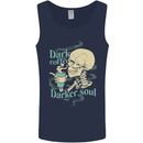 Dark Coffee Darker Soul Skull Mens Vest Tank Top Navy Blue