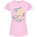 Dark Coffee Darker Soul Skull Womens Petite Cut T-Shirt Light Pink