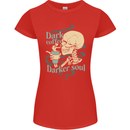 Dark Coffee Darker Soul Skull Womens Petite Cut T-Shirt Red