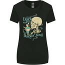 Dark Coffee Darker Soul Skull Womens Wider Cut T-Shirt Black