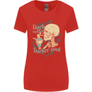 Dark Coffee Darker Soul Skull Womens Wider Cut T-Shirt Red