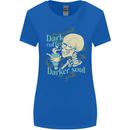 Dark Coffee Darker Soul Skull Womens Wider Cut T-Shirt Royal Blue