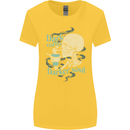 Dark Coffee Darker Soul Skull Womens Wider Cut T-Shirt Yellow