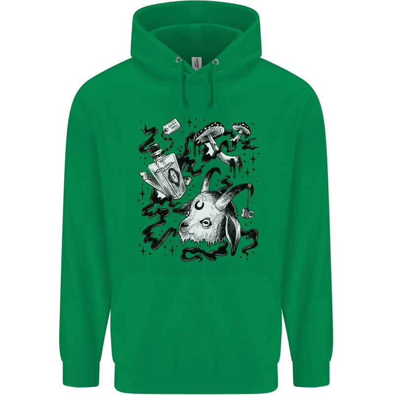 Dark Magic Black Voodoo Magic Mushrooms Childrens Kids Hoodie Irish Green