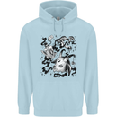 Dark Magic Black Voodoo Magic Mushrooms Childrens Kids Hoodie Light Blue