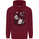 Dark Magic Black Voodoo Magic Mushrooms Childrens Kids Hoodie Maroon