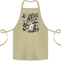 Dark Magic Black Voodoo Magic Mushrooms Cotton Apron 100% Organic Khaki