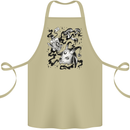 Dark Magic Black Voodoo Magic Mushrooms Cotton Apron 100% Organic Khaki