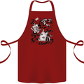 Dark Magic Black Voodoo Magic Mushrooms Cotton Apron 100% Organic Maroon