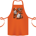 Dark Magic Black Voodoo Magic Mushrooms Cotton Apron 100% Organic Orange