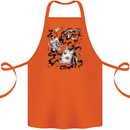 Dark Magic Black Voodoo Magic Mushrooms Cotton Apron 100% Organic Orange
