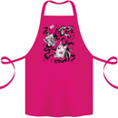 Dark Magic Black Voodoo Magic Mushrooms Cotton Apron 100% Organic Pink