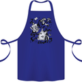 Dark Magic Black Voodoo Magic Mushrooms Cotton Apron 100% Organic Royal Blue