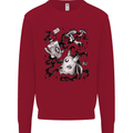 Dark Magic Black Voodoo Magic Mushrooms Kids Sweatshirt Jumper Red
