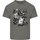 Dark Magic Black Voodoo Magic Mushrooms Kids T-Shirt Childrens Charcoal