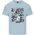 Dark Magic Black Voodoo Magic Mushrooms Kids T-Shirt Childrens Light Blue