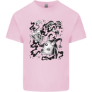 Dark Magic Black Voodoo Magic Mushrooms Kids T-Shirt Childrens Light Pink