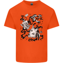 Dark Magic Black Voodoo Magic Mushrooms Kids T-Shirt Childrens Orange