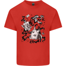 Dark Magic Black Voodoo Magic Mushrooms Kids T-Shirt Childrens Red