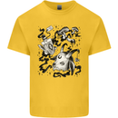 Dark Magic Black Voodoo Magic Mushrooms Kids T-Shirt Childrens Yellow