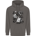 Dark Magic Black Voodoo Magic Mushrooms Mens 80% Cotton Hoodie Charcoal