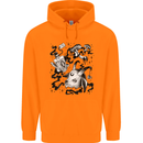 Dark Magic Black Voodoo Magic Mushrooms Mens 80% Cotton Hoodie Orange
