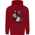 Dark Magic Black Voodoo Magic Mushrooms Mens 80% Cotton Hoodie Red