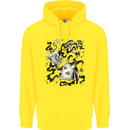 Dark Magic Black Voodoo Magic Mushrooms Mens 80% Cotton Hoodie Yellow