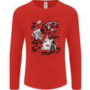 Dark Magic Black Voodoo Magic Mushrooms Mens Long Sleeve T-Shirt Red