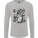 Dark Magic Black Voodoo Magic Mushrooms Mens Long Sleeve T-Shirt Sports Grey