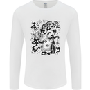 Dark Magic Black Voodoo Magic Mushrooms Mens Long Sleeve T-Shirt White
