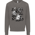 Dark Magic Black Voodoo Magic Mushrooms Mens Sweatshirt Jumper Charcoal