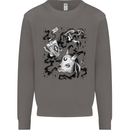 Dark Magic Black Voodoo Magic Mushrooms Mens Sweatshirt Jumper Charcoal