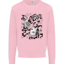 Dark Magic Black Voodoo Magic Mushrooms Mens Sweatshirt Jumper Light Pink