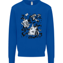 Dark Magic Black Voodoo Magic Mushrooms Mens Sweatshirt Jumper Royal Blue
