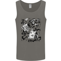 Dark Magic Black Voodoo Magic Mushrooms Mens Vest Tank Top Charcoal