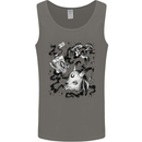 Dark Magic Black Voodoo Magic Mushrooms Mens Vest Tank Top Charcoal