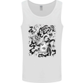 Dark Magic Black Voodoo Magic Mushrooms Mens Vest Tank Top White