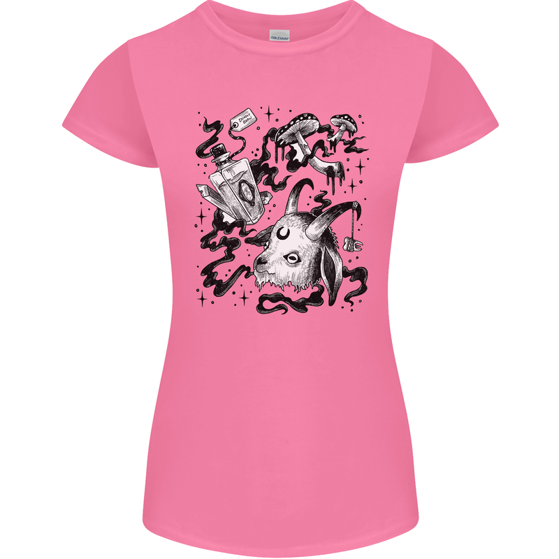 Dark Magic Black Voodoo Magic Mushrooms Womens Petite Cut T-Shirt Azalea