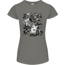 Dark Magic Black Voodoo Magic Mushrooms Womens Petite Cut T-Shirt Charcoal