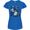 Dark Magic Black Voodoo Magic Mushrooms Womens Petite Cut T-Shirt Royal Blue