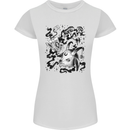 Dark Magic Black Voodoo Magic Mushrooms Womens Petite Cut T-Shirt White